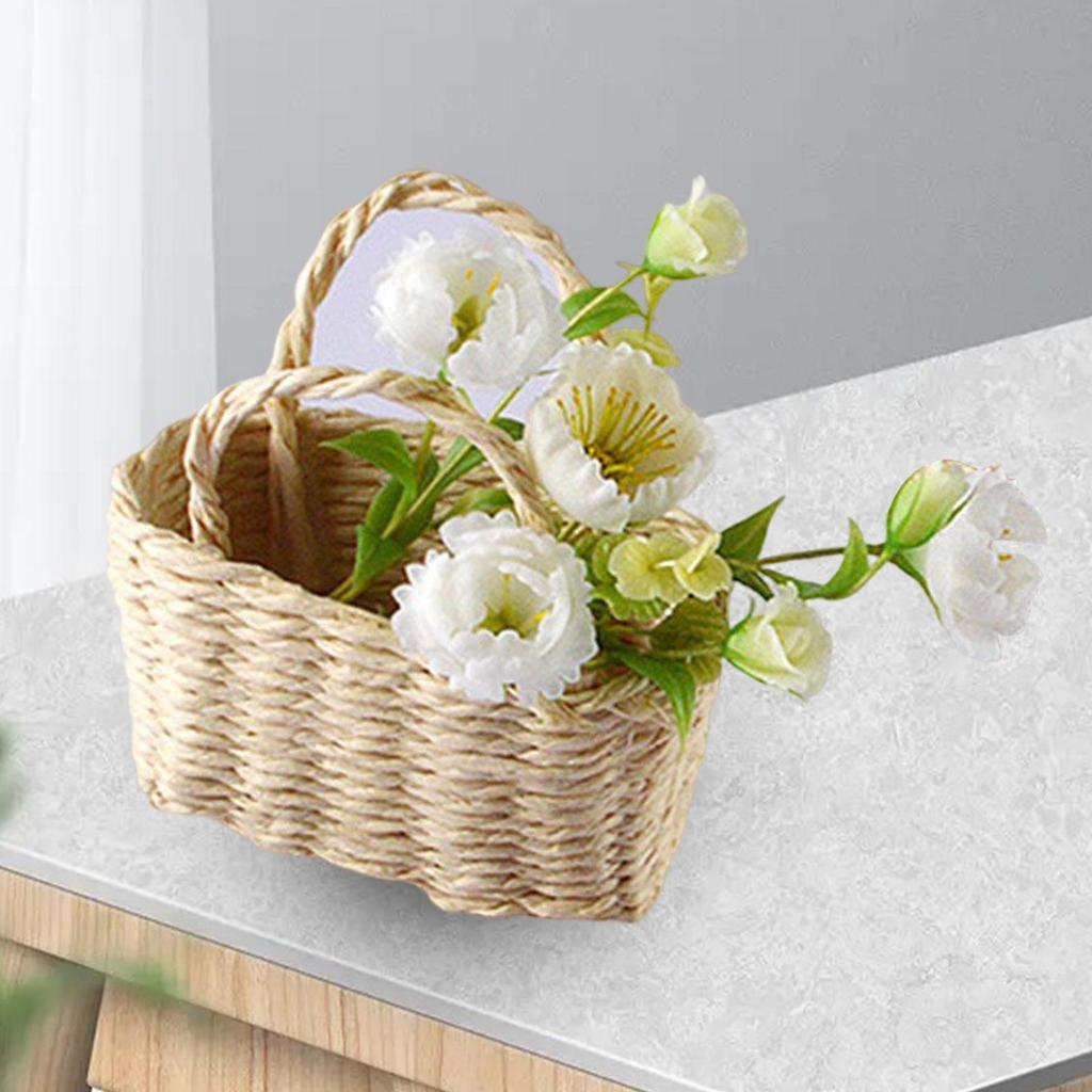 Doll House Storage Basket 1/6 1/12 Doll House Decoration Model Accessories for Diorama