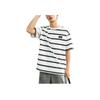 Anta Comfortable Breathable Striped Round Neck Versatile Short Sleeve T-Shirt Men Tops Snow-White 152528128-1