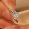 CopperWedding Trend Women Rings Brilliant Cubic Zirconia Temperament Elegant Lady Rings Engagement Band Jewelry