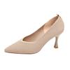 Fashion Comemore Pointed Toe Single Shoes High Heels Simple Solid Color Knitting Pumps Woman Shoes Spring Autumn Solid Heels for Women