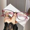 Cat Eye Reading Glasses Women Fashion Anti-Blue Light Metal Chain Legs Eyeglasses Vintage Presbyopic Eyewear