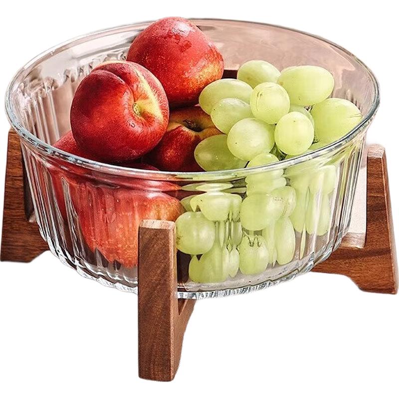 Garnes New Chinese Style Glass Snack Plate with Lid