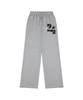 Eobiheomjeu No.24 Logo Sweat Wide Pants Abh357-303 Melange Grey