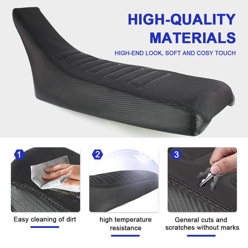 For Yamaha TW200 TW 200 1987-2024 Motorcycle Striped Grip Gripper Seat Cover PVC Leather Waterproof Seat Saddle Cushion Cover