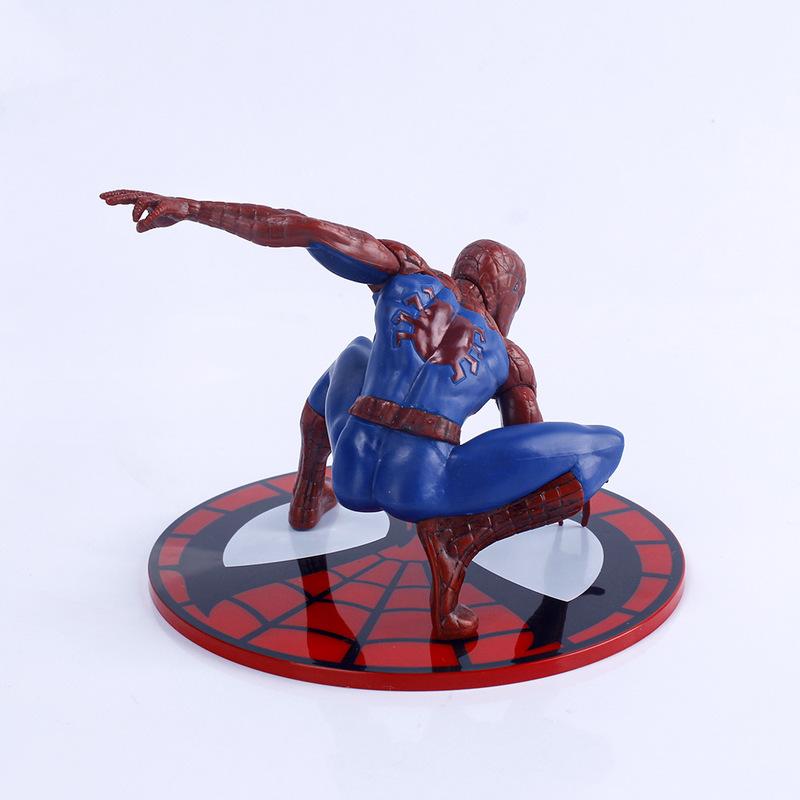 Hot Movie 9Cm Spider-Man Figure Model With Base Pvc Statue Creative Desktop Decor Collectible Trendy Toy Surprise Figure Gift