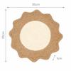 Beige Polyester Braided Placemat -Durable Round Table Mat for Dining