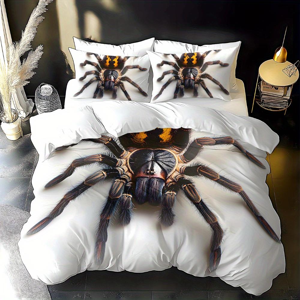 Beding Set Featuring Digital Print Comfortable Quilt Cover Col Spider Design Theme Patern Ful Polyester Brushed Digital Print Comfortable Quilt Cover