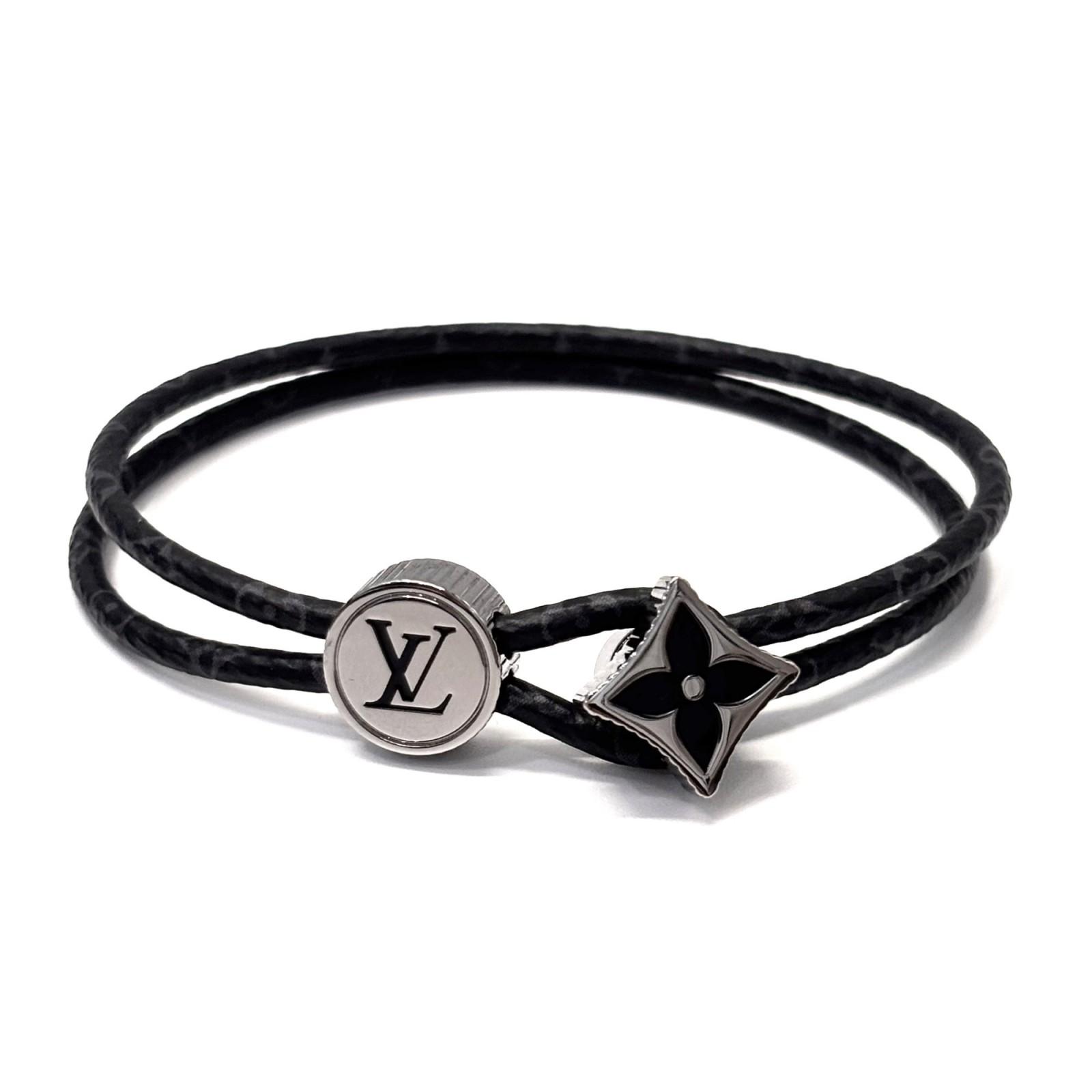 

Used LOUIS VUITTONbracelet Silver Monogram canvas/metal unisex