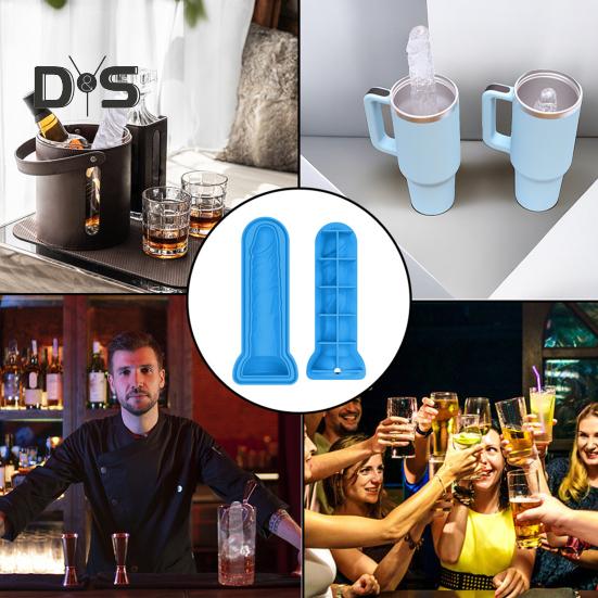 Ice Tray Mold Pennis Shape Thick Leakproof Easy Release DIY Drinks Ice Cube Mold Party Ice Maker Chilling Whiskey Cocktails Make Ice Block