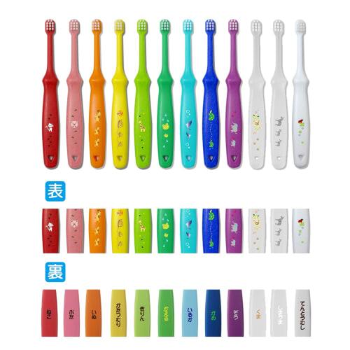 L APIS: Lapis Baby Toothbrush, Dentist-Recommended, Happy Colors, 12-Pack, Animal-Patterned, Baby Teething Safe Design, Gift for Babies Ages 1, 2, and