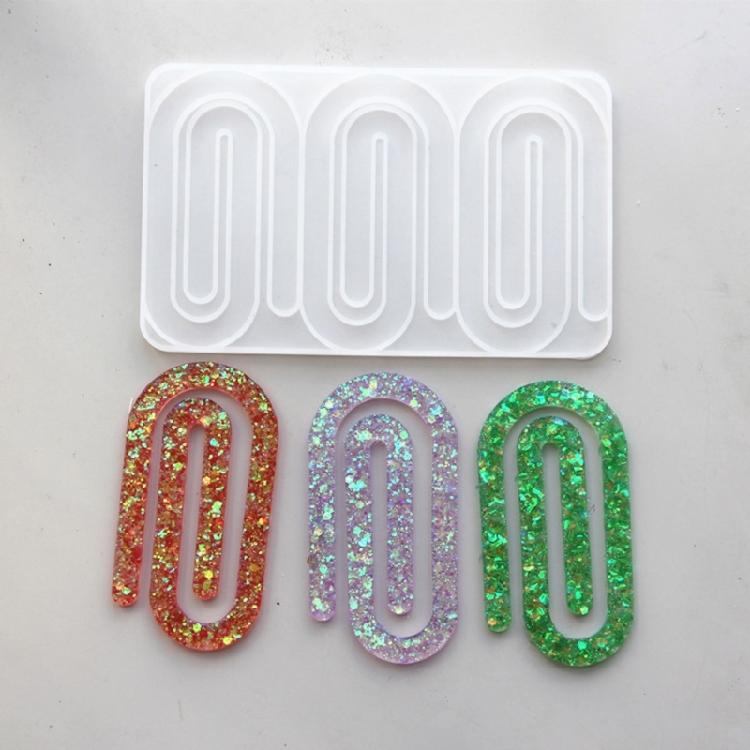 Earrings Silicone Molds Jewelry Making Mold Paper Clip Shape Pendant Moulds Silicone Texture Present for Art Enthusiasts