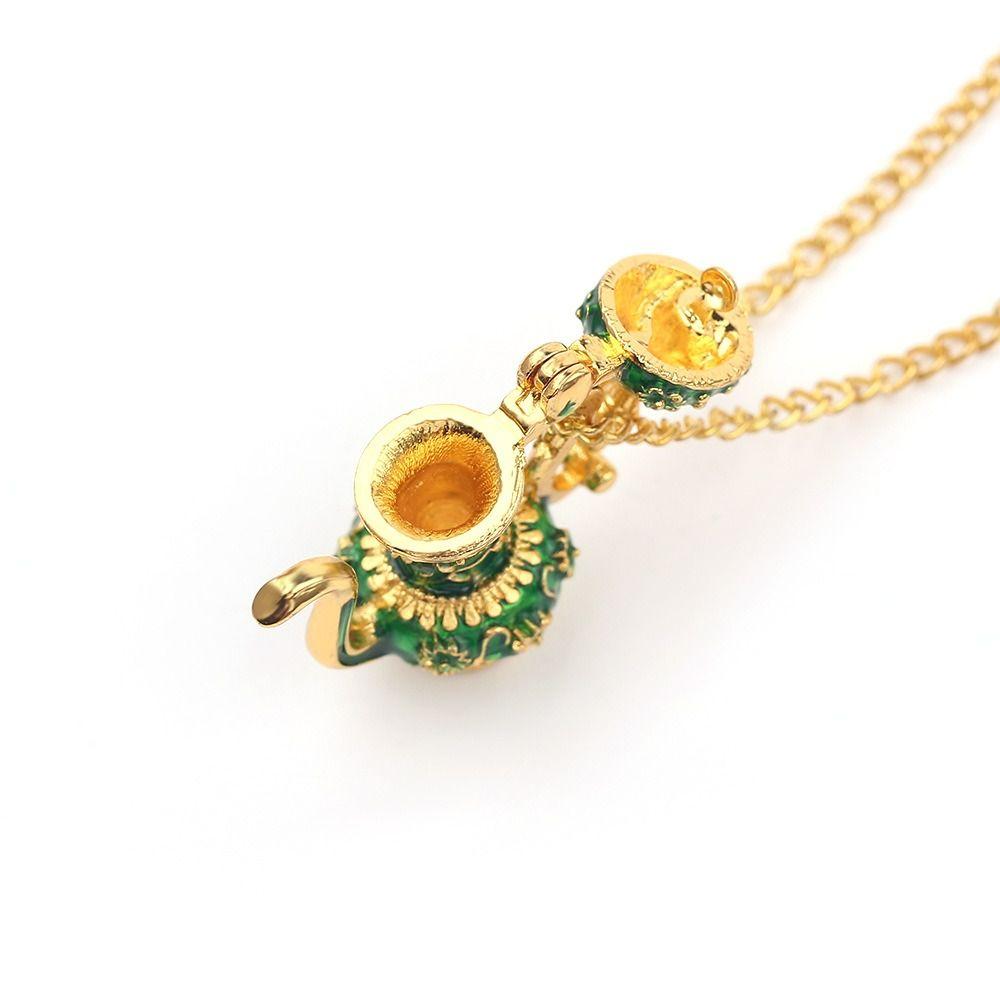 Pendant Clothing Accessories Teapot Locket Earrings Teapot Necklace Tea Cup Necklace Long Necklace