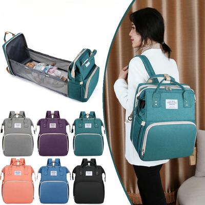 Dětská postýlka Mommy Bag Praktický skládací velkokapacitní batoh pro matku a dítě na venčení Batoh s potřebami pro miminko
