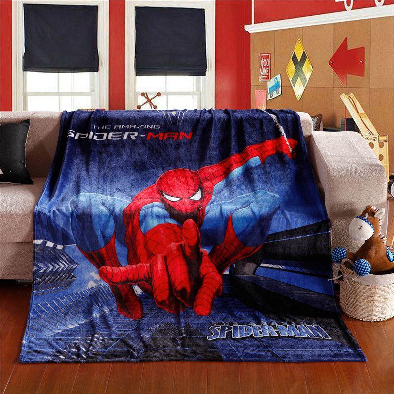 Spiderman Soft Flannel Fleece Throw Blanket For Kids Room Decor