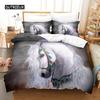 Luxury 3D Bedding Set Europe Queen King Double Duvet Cover Set Bed Linen Comfortable Blanket/Quilt Cover Bed Set Animal  Horse