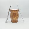 230ML 8oz Copo de Erva Mate Caneca de Parede Dupla Copo de Mate de Aço Inoxidável Chá Argentina com Uma Bombilla (Palha) e Escova de Limpeza