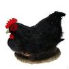 Feather Hen With Egg Figurine Spring Decor Furry Animal
