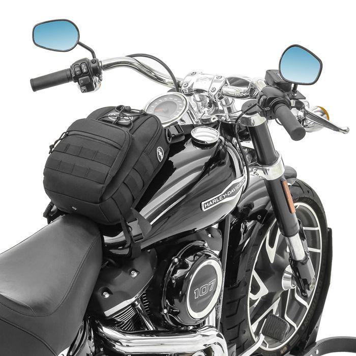 Motorcycle Tank Bag - Craftride Dark Gear - 9L - Strap Fastening - Waterproof Cover Included
