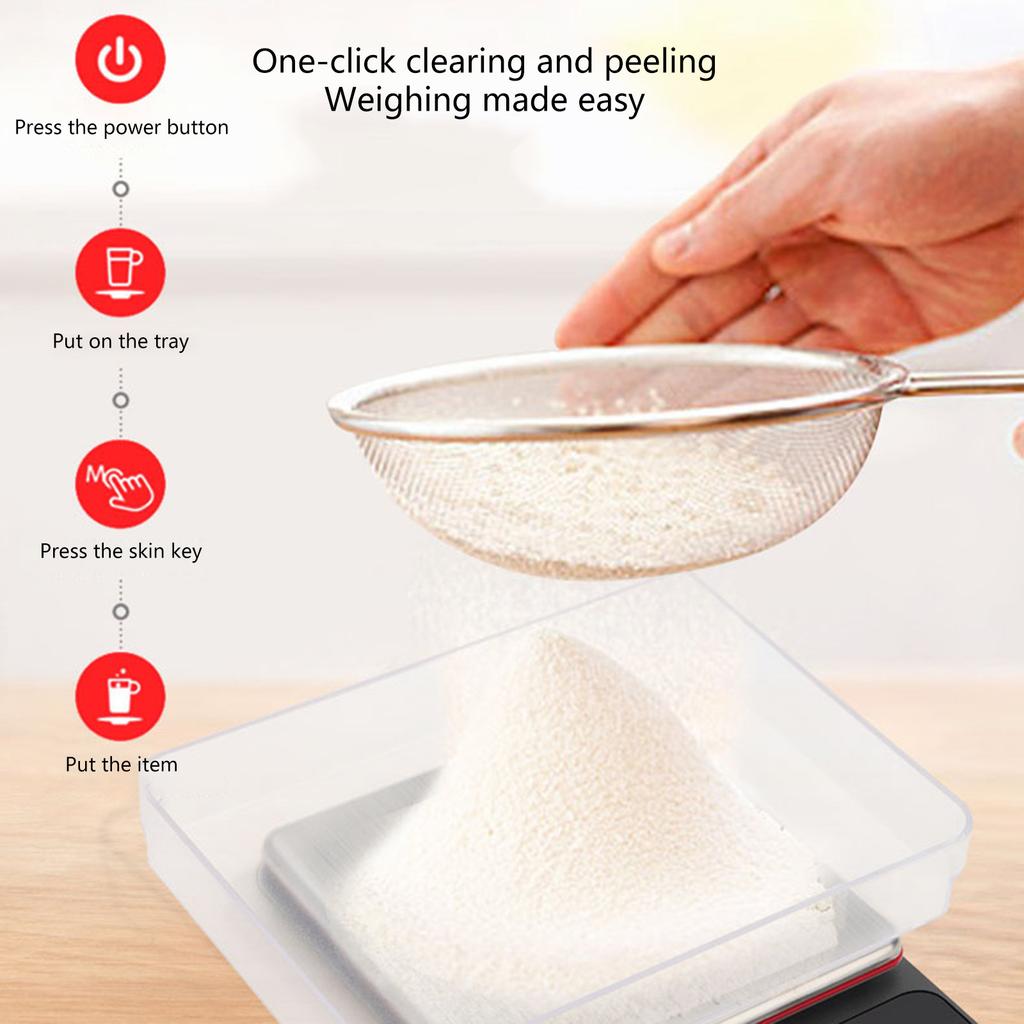 Digital Kitchen Scale Electric Food Weighing Scale with Backlit Large Platform