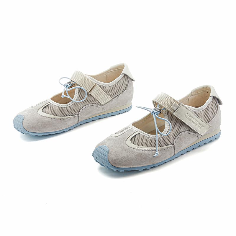 Fashion 2025 New Flat Mary Jane Shoes for Women One-strap Ballet Women's Sneakers Large Size Mesh Breathable Female Shoes