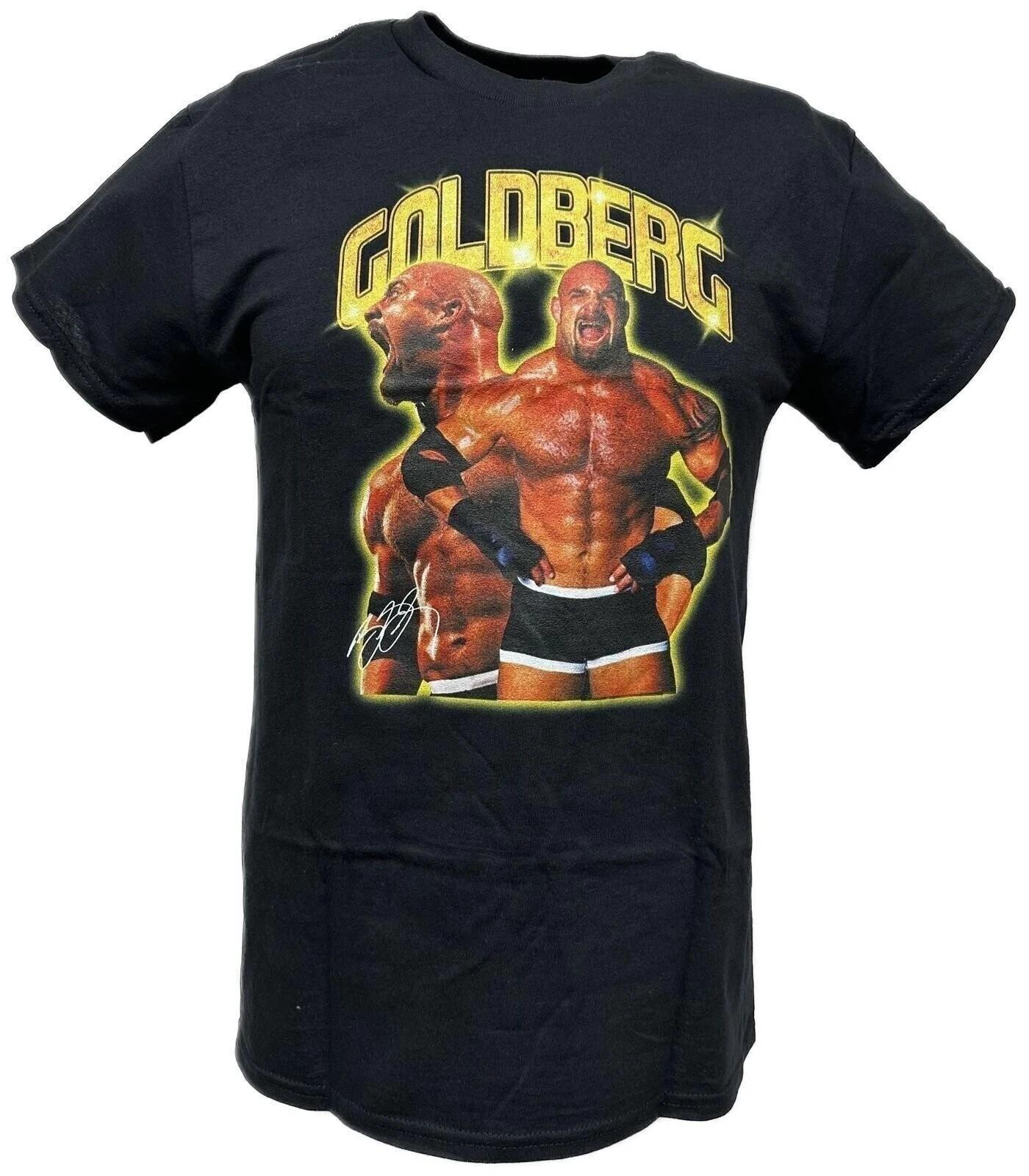 Bill Goldberg Double Pose Signature Mens Black T-shirt XXXL