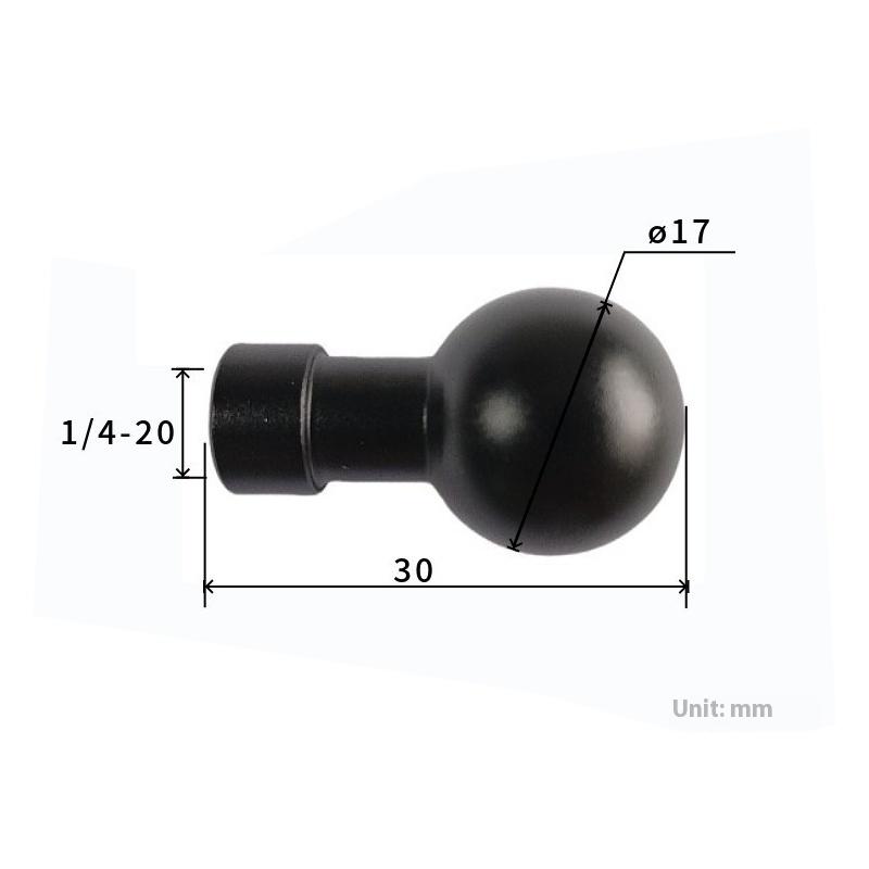 1/3Pcs For 13 12 Insta360 Action 5Pro Pocket 3 Holder Socket Arm Connector Phone Stand 17Mm Ball Head Adapter Mount 1/4" Screw