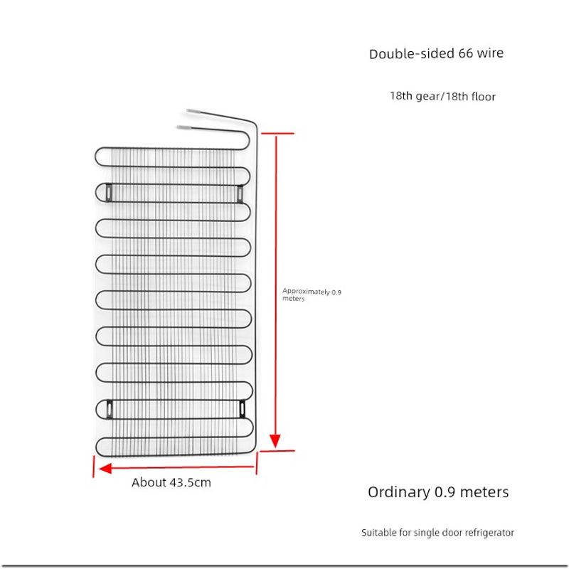 

Double Door Large Refrigerator Radiator Plate Freezer Widened 1.2 M Condenser Cooling Fin Refrigeration Barbed Wire Ordinary Style 0.9m
