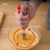 Stainless Steel Handheld Egg Beater With Rotating Whisk For Baking And Cooking