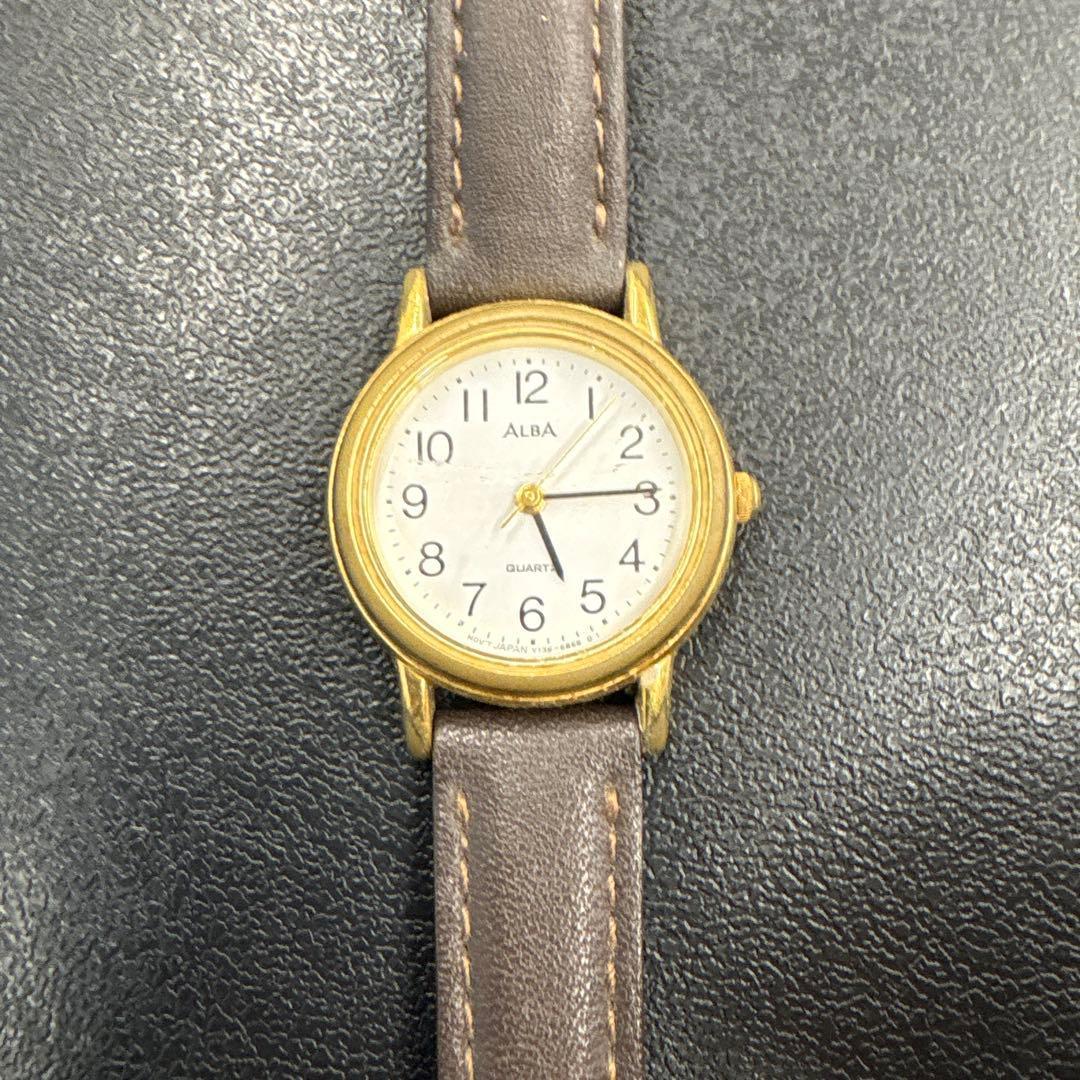 ALBA quartz watch body gold color