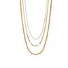 New, Stylish and Simple Gold Twist 3-piece Set, Necklace and Necklace Jewelry Direct Sales.