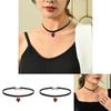 Elegant Short Red Heart Choker Necklace For Women Perfect For Casual And Formal Occasions