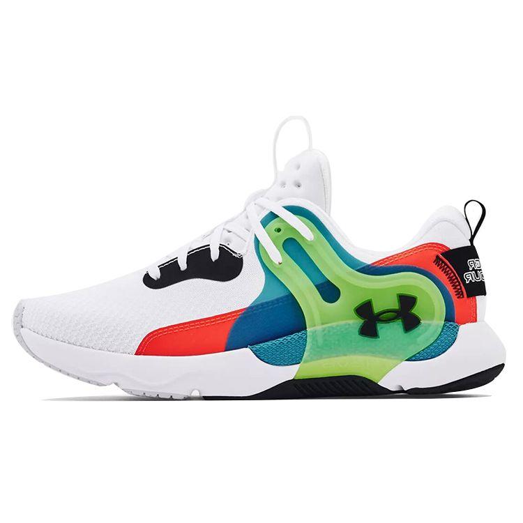 Under Armour HOVR Apex 1 Fabric Synthetic Leather Comfortable Versatile Low-Top Lifestyle Casual Shoes Men Sneaker White Green 3024271-100