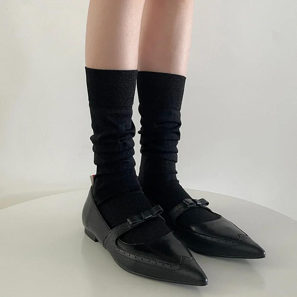 Glitter Shiny Long Socks Women Stockings Female Summer Thin Loose Long Socks Bright Gold Silver Silk Knee Socks Christmas Gifts