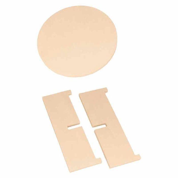 Set de 3 supports ronds sur pied en bois