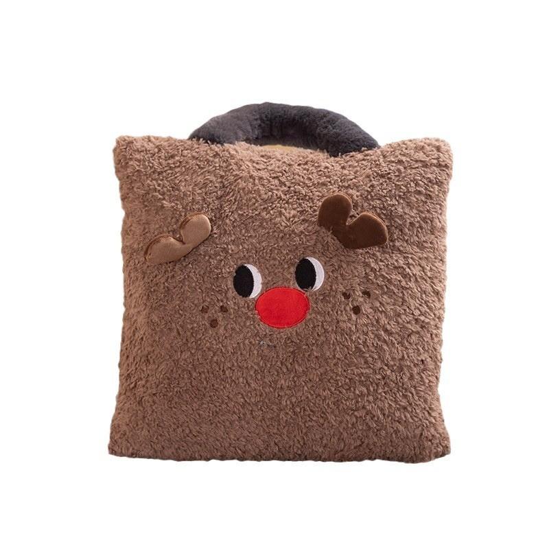 Plush Themed Christmas Toy Fluffy Cushion Cover Soft Pp Cotton Bedroom Doll