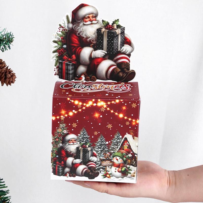 Vánoční dárková krabička s penězi Šťastný nový rok 2026 Dekorace Překvapení Krabička na tahání peněz Vánoce Navidad Dárek Santa Clause Peněžní obálka