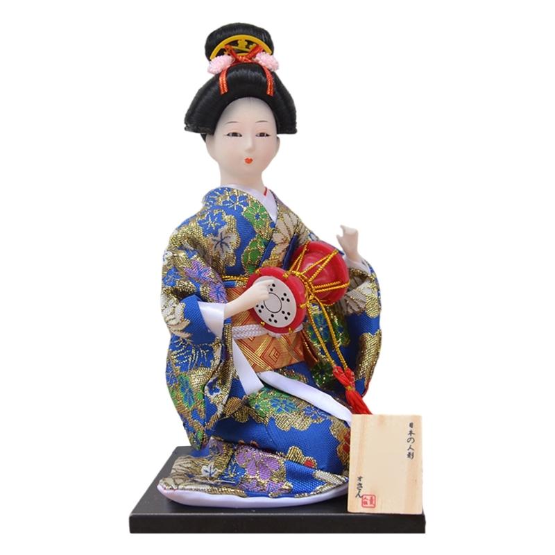 12Inch Japanese Kimono Toy Ornament for Restaurant and Home Decoration with Elegant Designing Optional Figurine Type