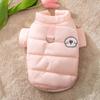 Autumn and winter dog cotton clothes Macaron color simple cotton clothes can pull winter small dog teddy pet clothes