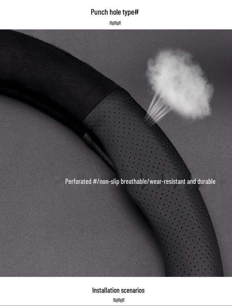 Great Wall Weipai Genuine Leather Steering Wheel Cover for WEY VV Series (VV7S, P8VV5S, VV6, VV7, VV5) - All Seasons Universal Fit.