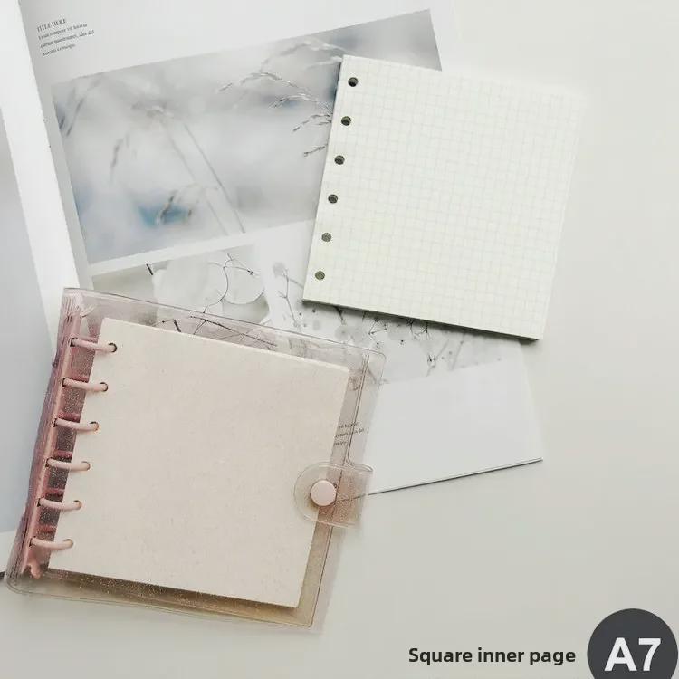 A7 Square Blank 6-Hole Loose-Leaf Replacement Notebook Paper