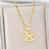 Wind Full Diamond Pony Necklace Female Design Versatile Trend Temperament Cartoon Pendant Jewelry