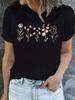 Funny Floral Printed Women T-shirt Summer Casual Short Sleeve O Neck Top for Female Flower Clothing Tops Tee Y2k Fashion Clothes