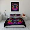 Psychedelische Kunst Meditations-Dekorations-Set Weiches hautfreundliches Bettwäsche-Set Enthält 1 Bettbezug und 2 Kissenbezüge Geschenk