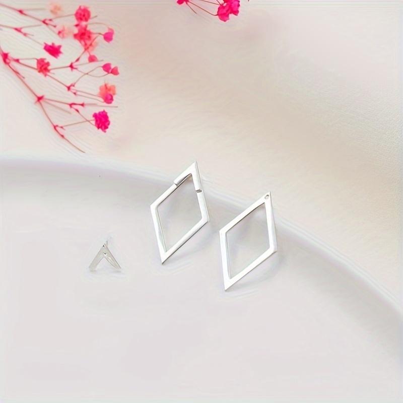 Stylish and Luxurious Geometric Open Design Stud Earrings - Perfect for Everyday and Vacation Wear, Versatile Double Pierced Earrings
