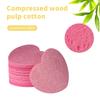 Biodegradable Compressed Heart Shape Facial Cleansing Puff | Wood Pulp Sponge | Absorbent & Reusable Washable Makeup Remover Pads
