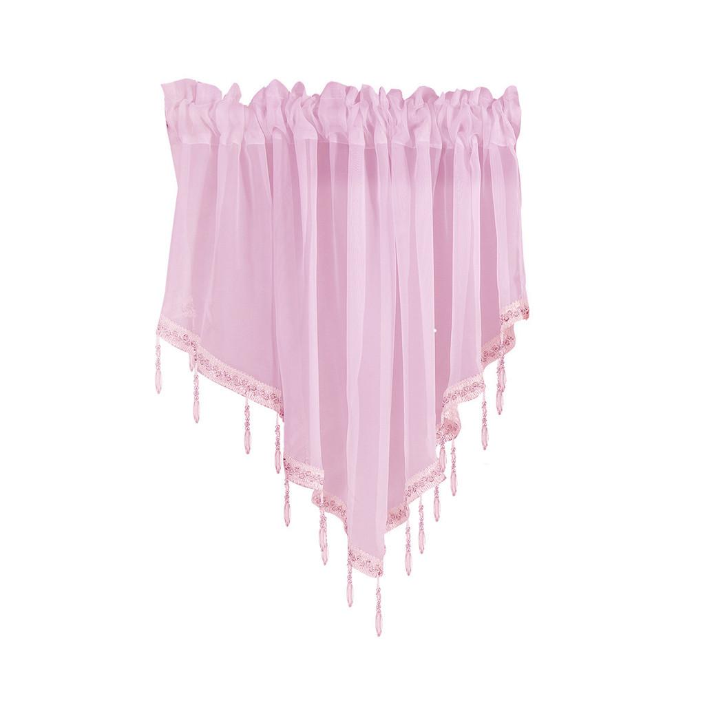 Pure Color Polyester Window Curtain With Light Filtering For Living Room And Bedroom