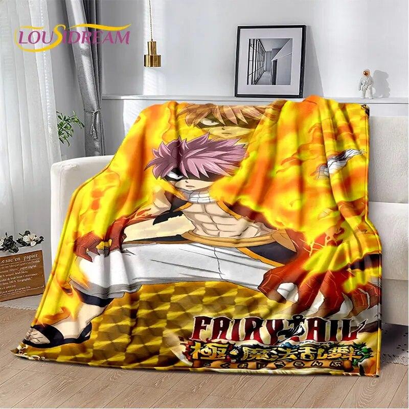 Fairy Tail Japan Anime Cartoon Soft Plush Blanket,Flannel Blanket Throw Blanket for Living Room Bedroom Bed Sofa Picnic Cove Kid
