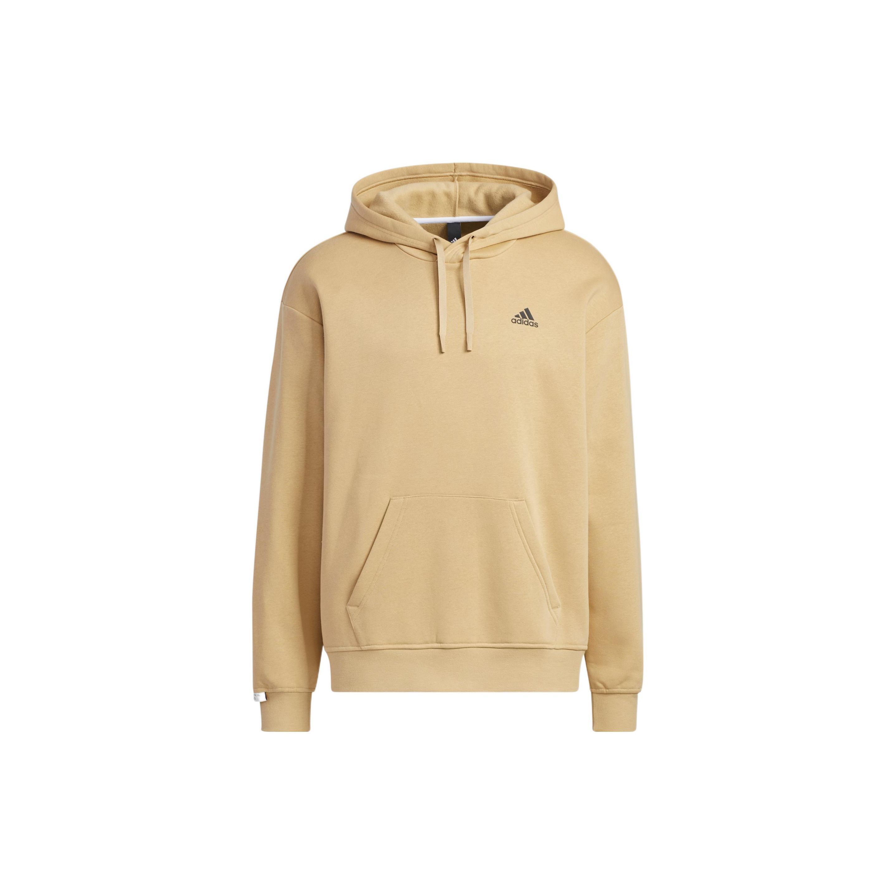 Adidas Originals Classic Logo Kangaroo Pocket Drawstring Hoodie Unisex Khaki IB2712 XXXS