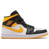 Air Jordan 1 Mid SE Białe Laserowy Pomarańczowy Damskie Sneakersy Czarne CV5276-107