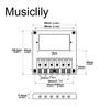 Musiclily Pro 10,8 mm Saitenabstand Telecaster Humbucker Brücke, 6-fach, Edelstahl-Saitenreiter, für TL E-Gitarren, Chrom